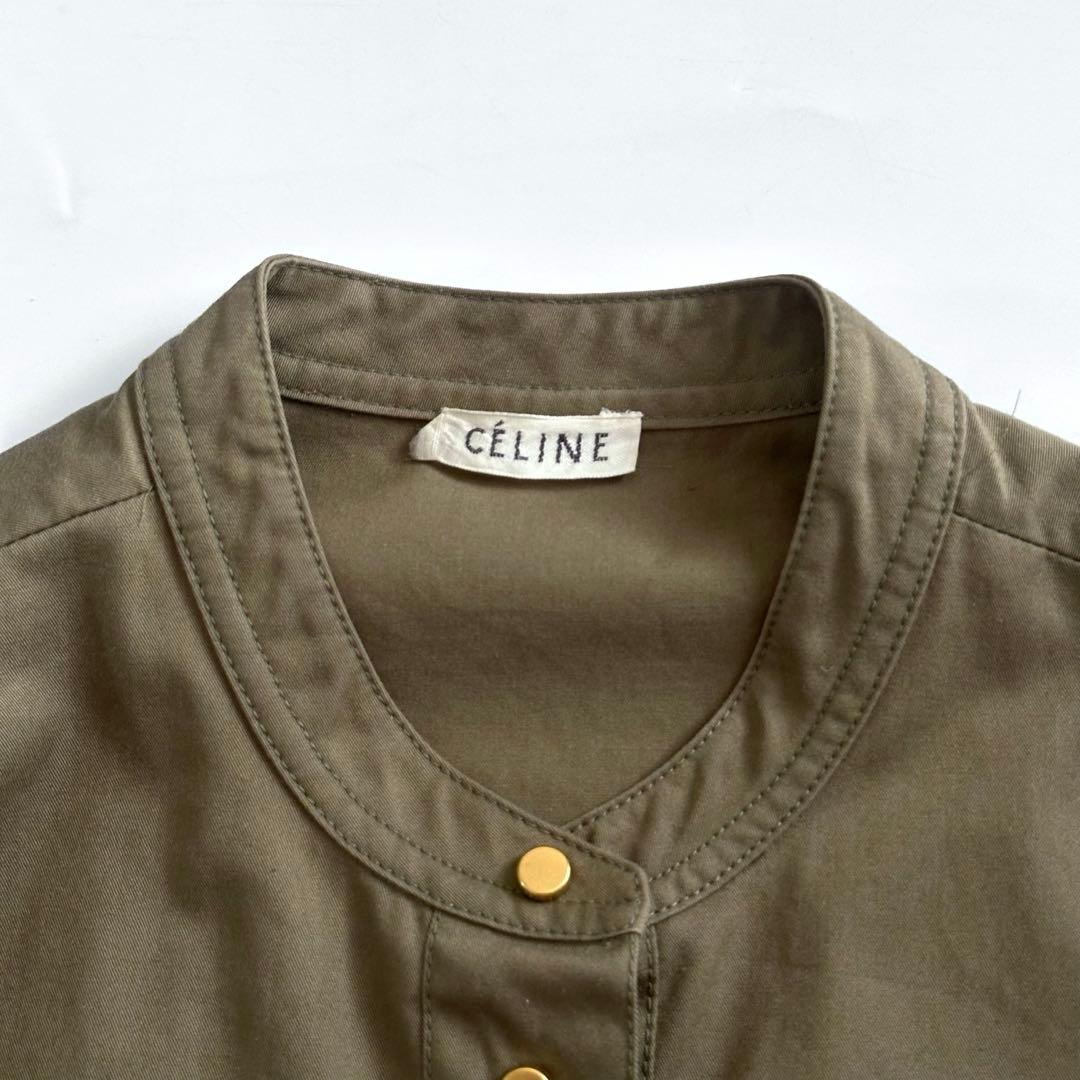CELINEセリーヌ フィービー期 コットンツイルミリタリープルオーバーシャツ