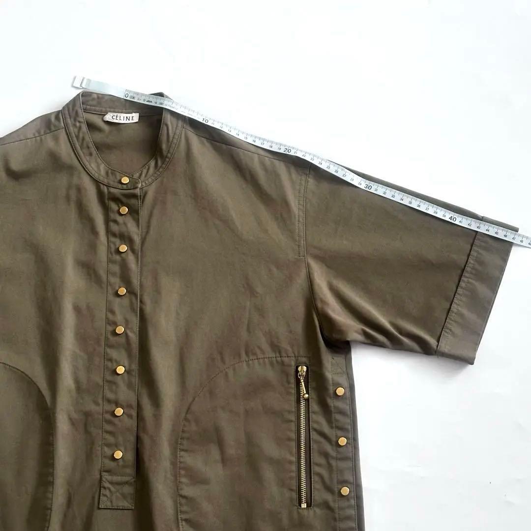CELINEセリーヌ フィービー期 コットンツイルミリタリープルオーバーシャツ