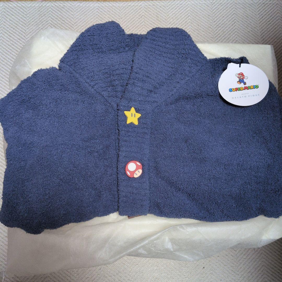 ジェラートピケ　SUPER MARIO カーディガン ネイビー