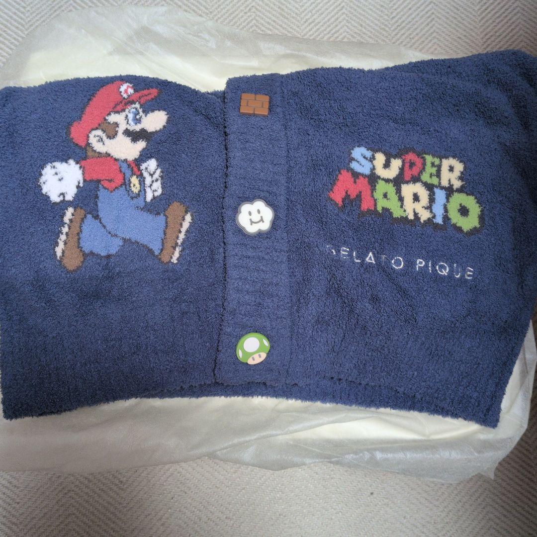 ジェラートピケ　SUPER MARIO カーディガン ネイビー