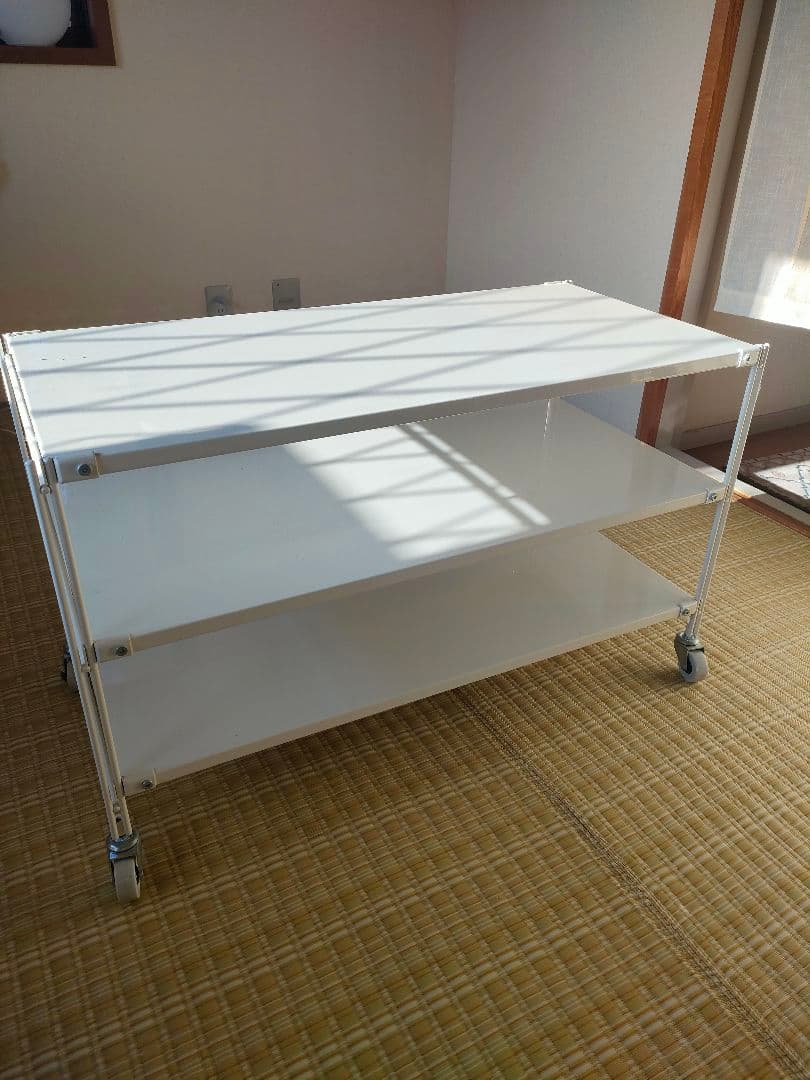 無印スチールシェルフ　キャスターつき