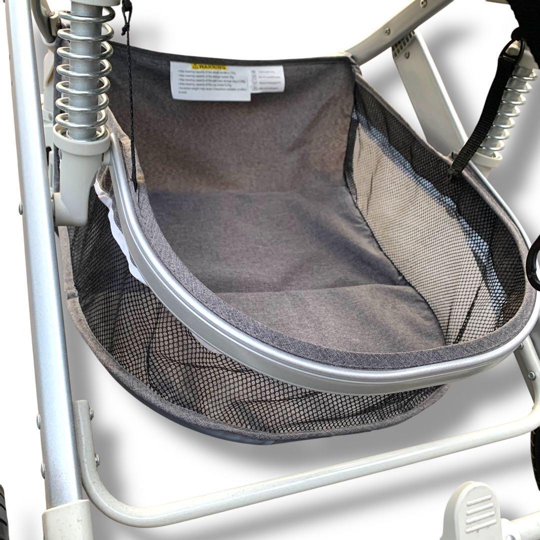 極美品　belecoo ベビーカー チャイルドシート グレー　ベビーキャリー