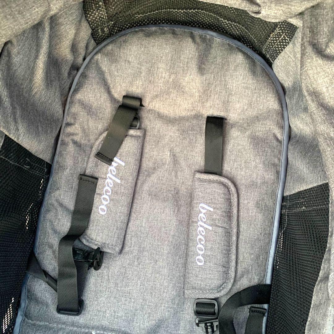 極美品　belecoo ベビーカー チャイルドシート グレー　ベビーキャリー