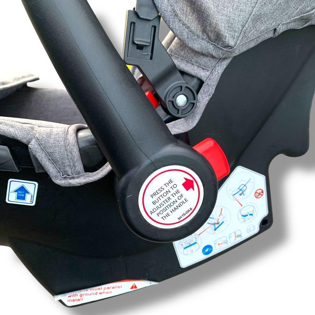 極美品　belecoo ベビーカー チャイルドシート グレー　ベビーキャリー