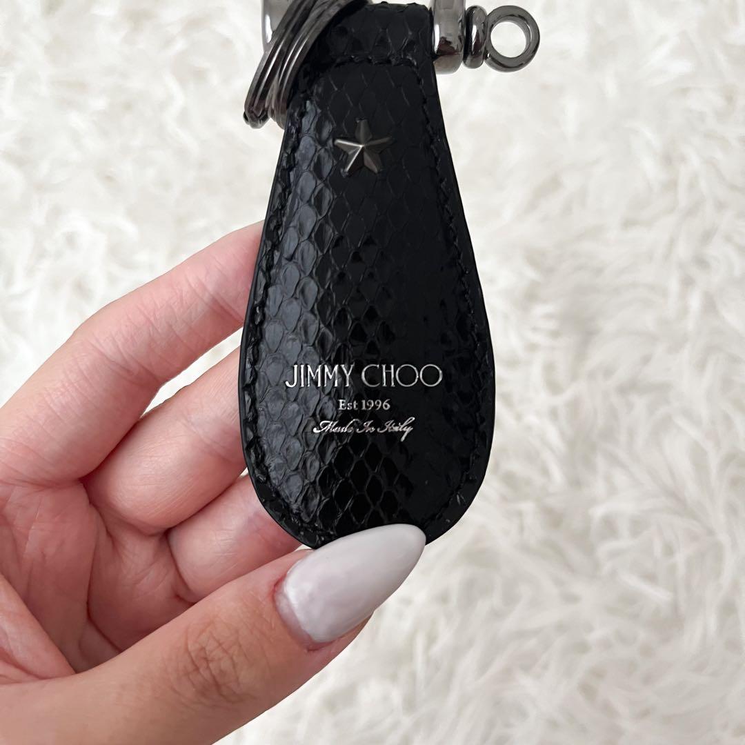 JIMMYCHOO ジミーチュウ　ワーレン　キーリング　ブラック　本革　購入証明
