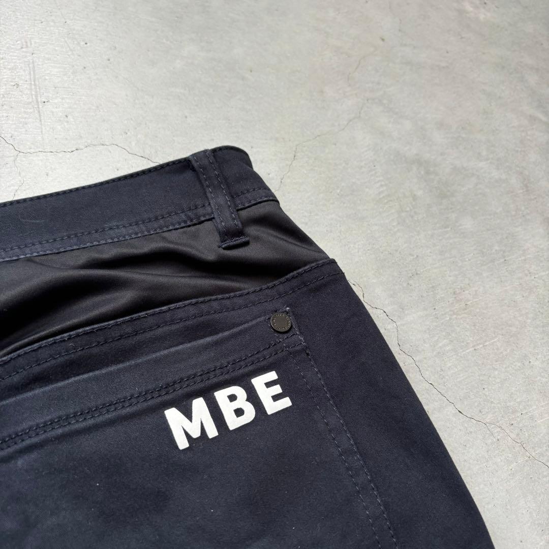 MASTER BUNNY EDITION ストレッチロングパンツ ロゴ 紺 4