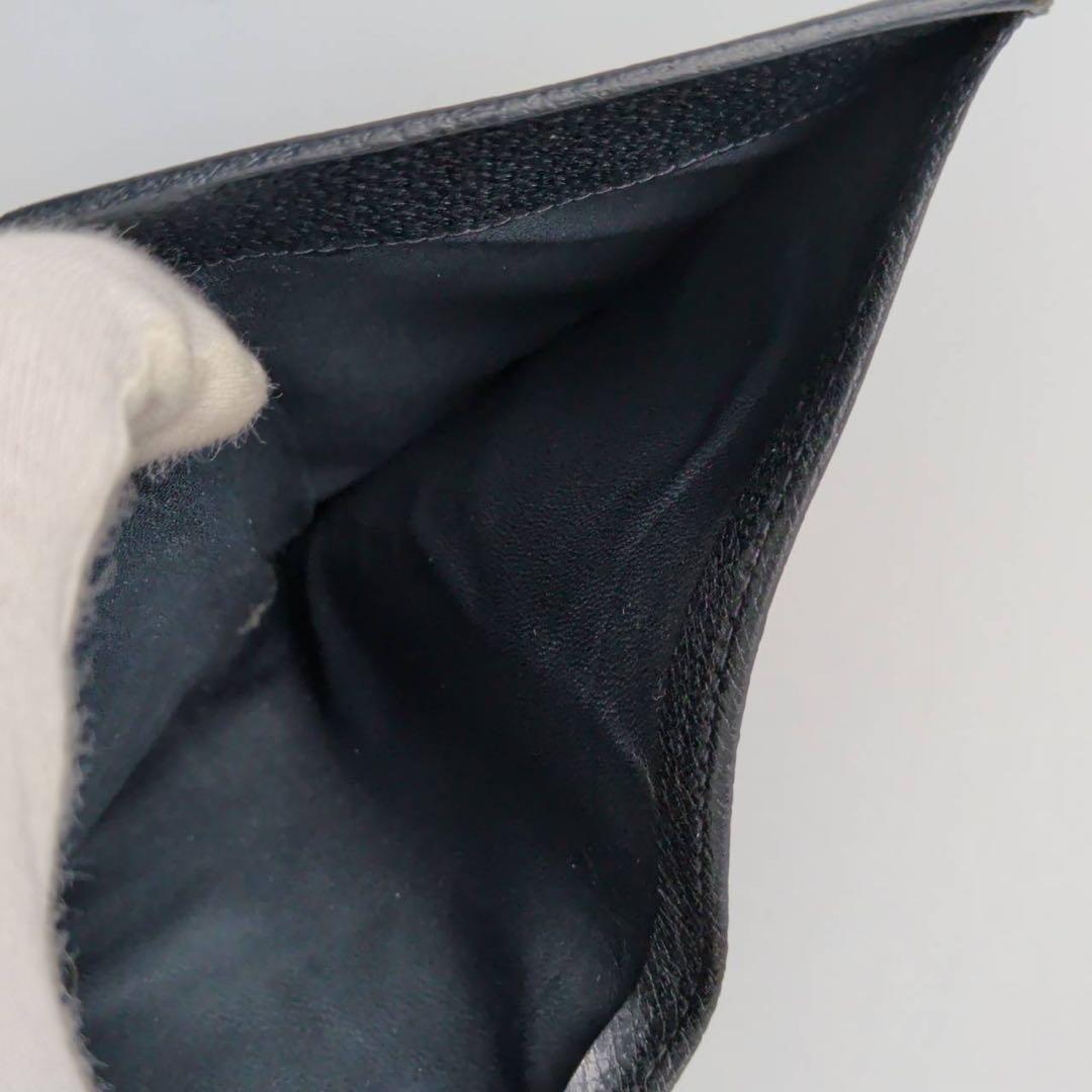 GUCCI グッチ　二つ折り財布　シグネチャー　PVC ブラック