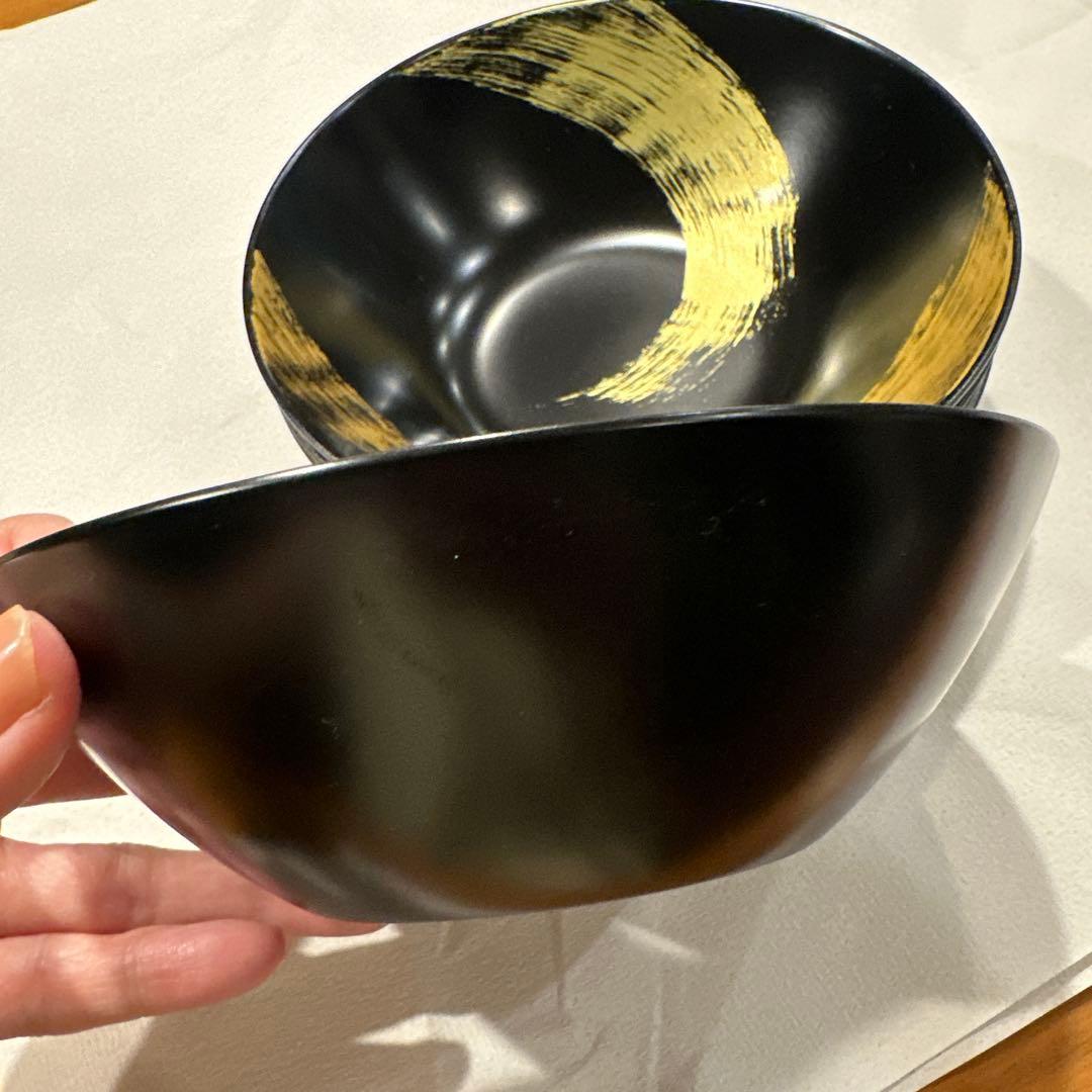 山田平安堂　取鉢揃 龍呼(5枚組)　和食器/取り鉢/漆塗り