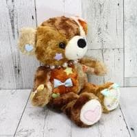 イルミ KAWAII ベア チョコ 全長29ｃｍカラフルに 光るぬいぐるみ