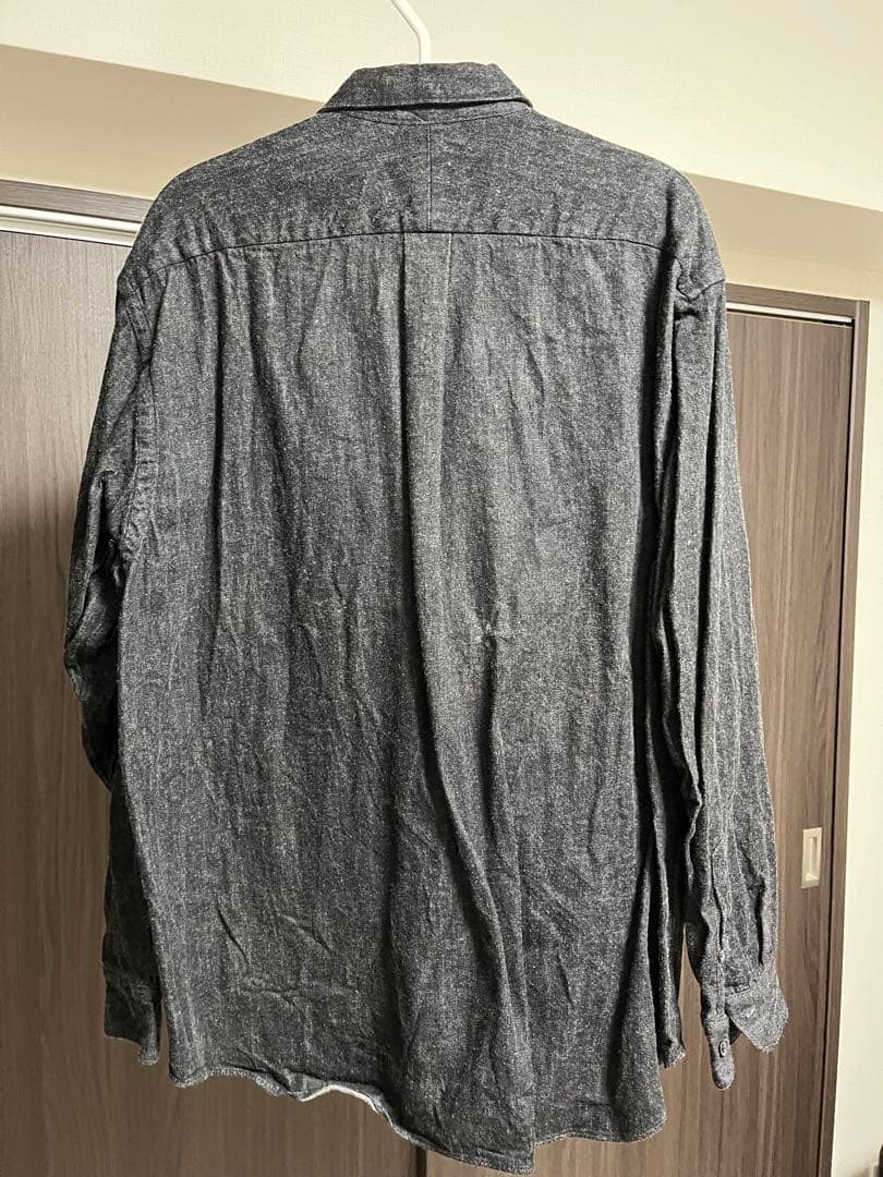 COMOLI デニムコモリシャツ Black/Ecru size2