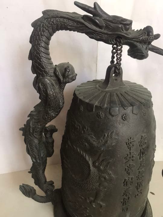 鐘，古銅製，時代物，古美術品，高31cm，重4100克