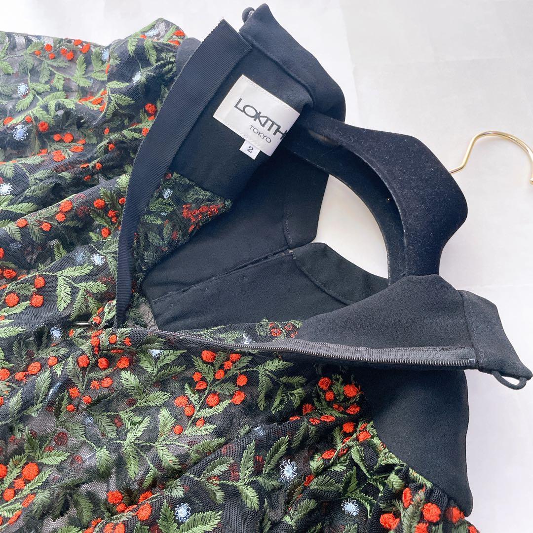 近年美品✨LOKITHO ロキト フラワーエンブロイダリーブラウス　レース 刺繍