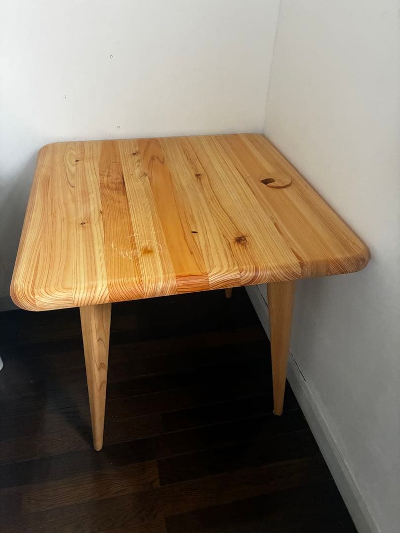 木製サイドテーブル 檜（ヒノキ）無垢材