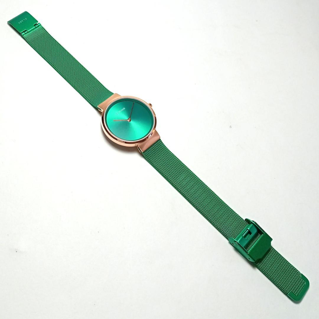 berw24 ベーリング腕時計 クラシック14531-868 ゴールド×グリーン