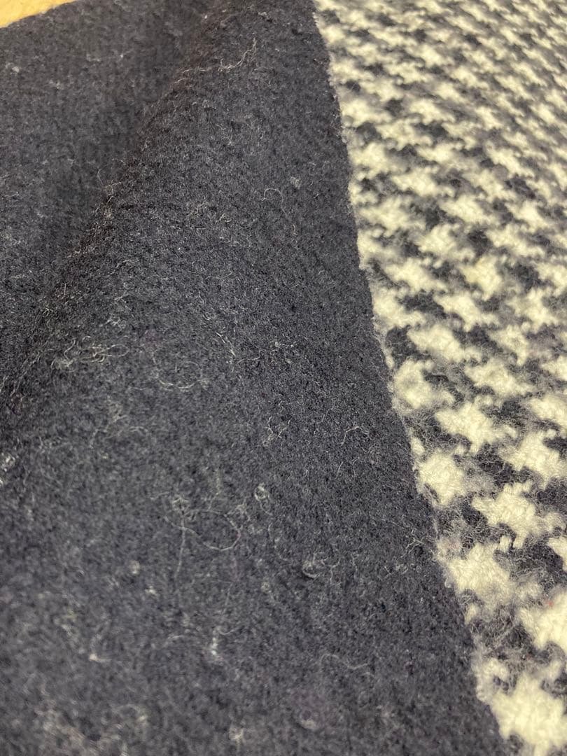 YOHJI YAMAMOTOヨウジヤマモト　千鳥格子ダブルフェイスウールストール