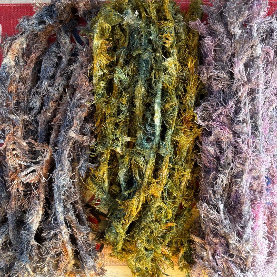 もしゃもしゃフリンジ　さゆり染め