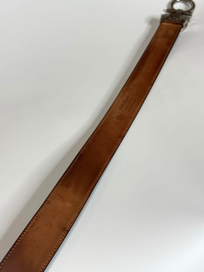 【イタリア製】サルバトーレフェラガモ　ガンチーニ　ブラック　レザーベルト