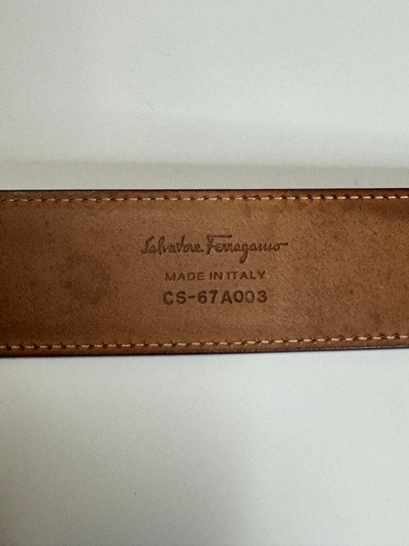 【イタリア製】サルバトーレフェラガモ　ガンチーニ　ブラック　レザーベルト
