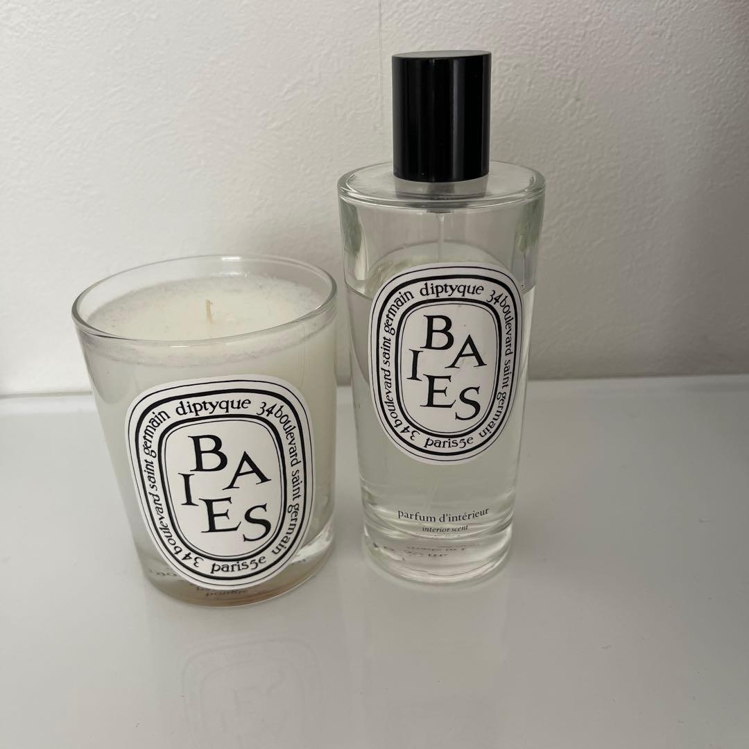 diptyque BAIES アロマキャンドル 190g ルームスプレーセット