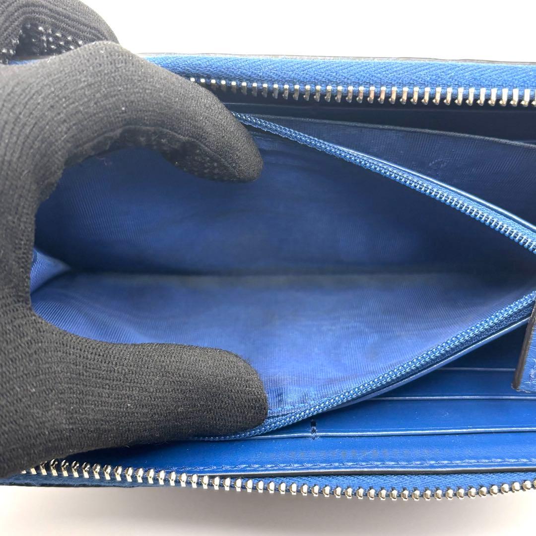 美品 グッチ 長財布 ジャンボGG エンボスロゴ ラウンドファスナー レザー