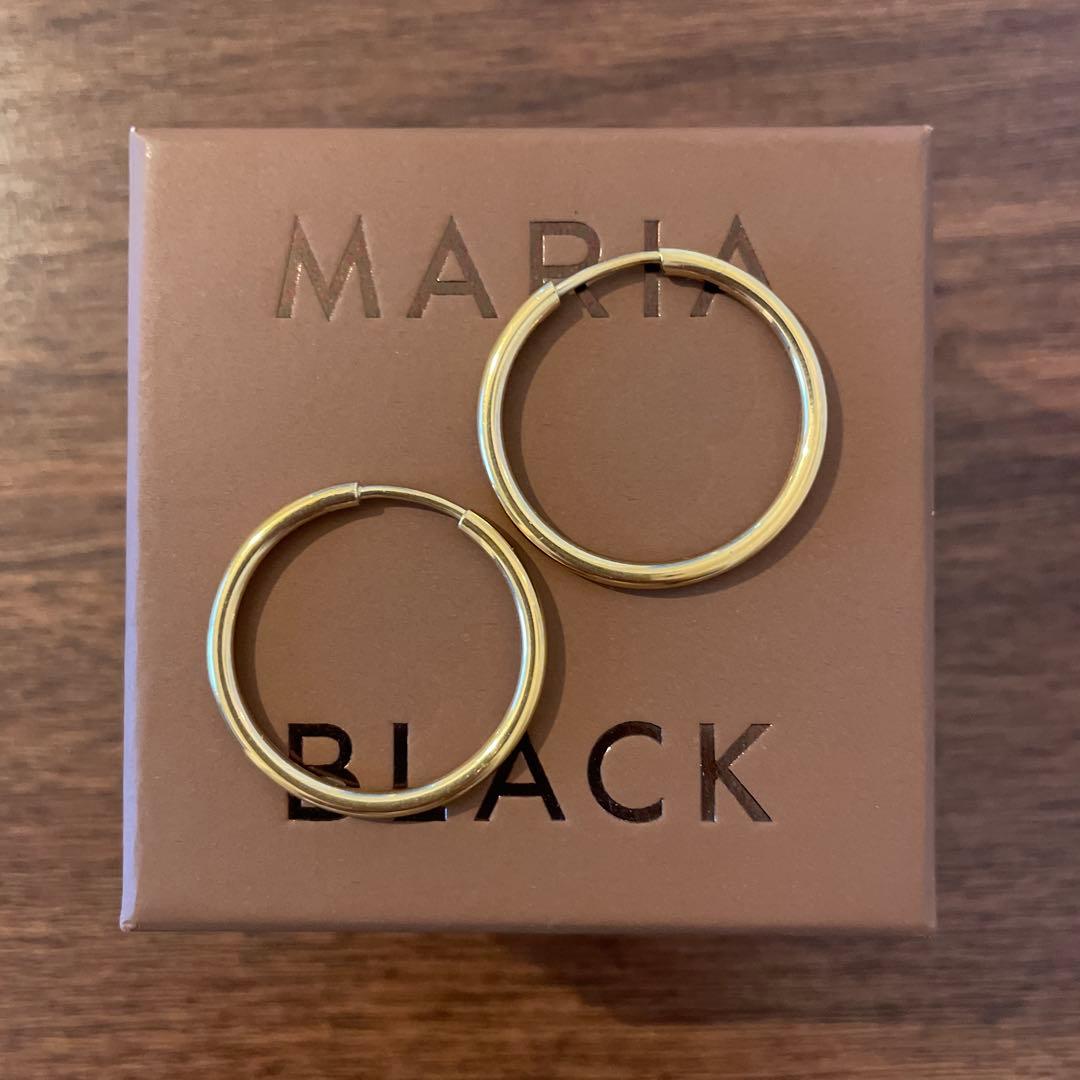 MARIA BLACK ゴールド フープピアス