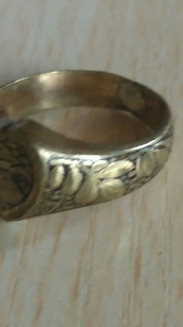 アンティークリング　彫刻　彫金　ヴィクトリアン1900年kanam専用