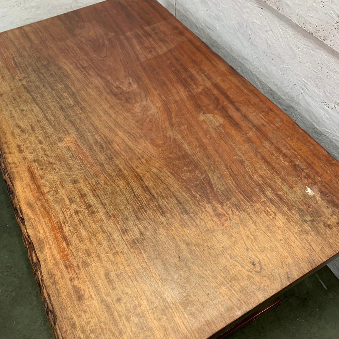 天然木 一枚板テーブル 天板 ダイニングテーブル ２本脚 インテリア家具