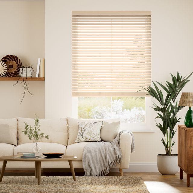 未使用　ウッドブラインド ライトグレージュ 166×94