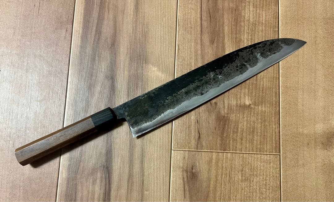 武田刃物　AS 新見　松水　牛刀　尺　300mm 包丁　青紙スーパー　備中　刃物