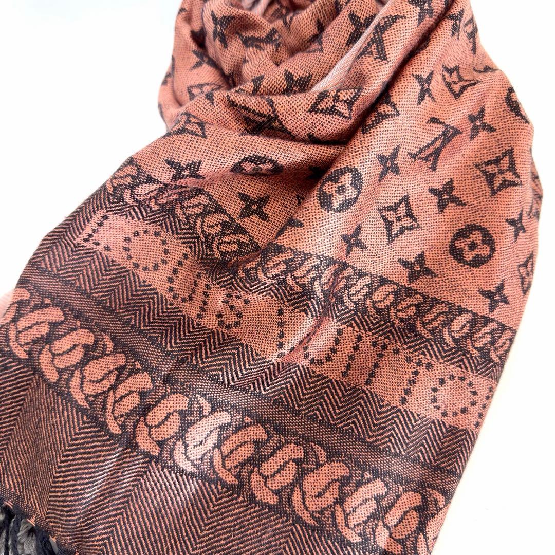 ルイヴィトン ストール パープル ピンク スカーフ マフラー