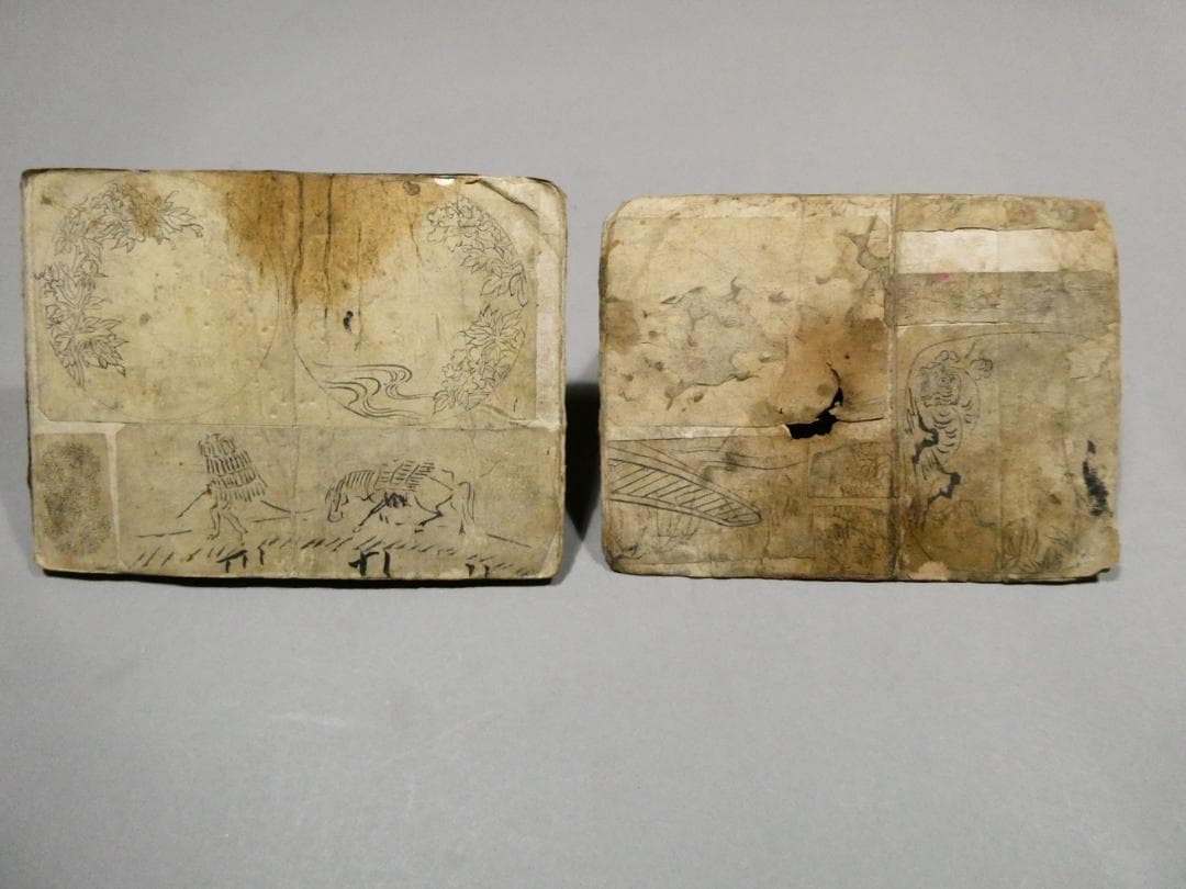 江戸時代 金工師による刀装具下絵帳　◆武具意匠の貴重資料　鍔・縁頭・目貫など