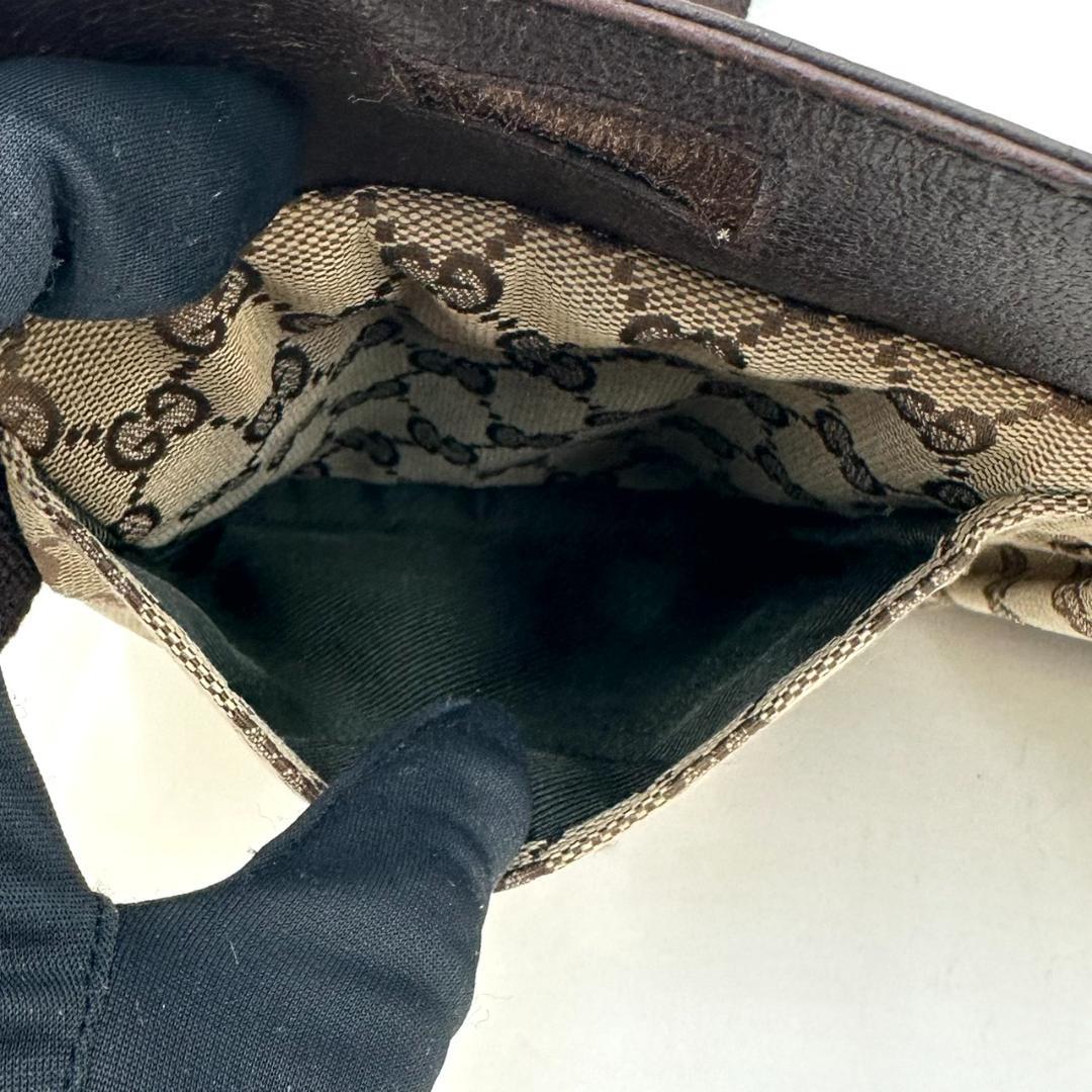 GUCCI グッチ GGキャンバス ボディバッグ ウエストバッグ シルバー金具