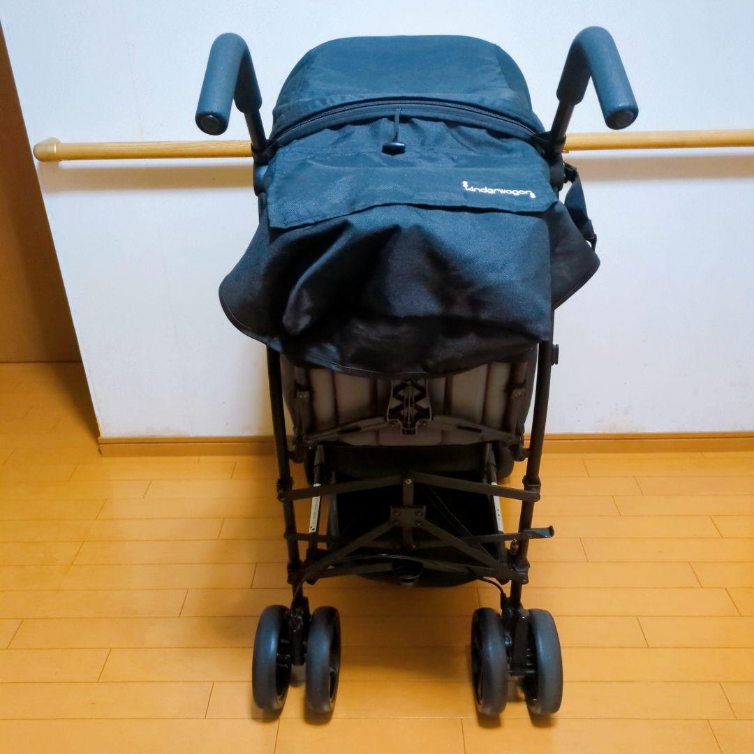 ✨良品✨キンダーワゴン DUOシティHOP 2人乗りベビーカー レインカバー付き