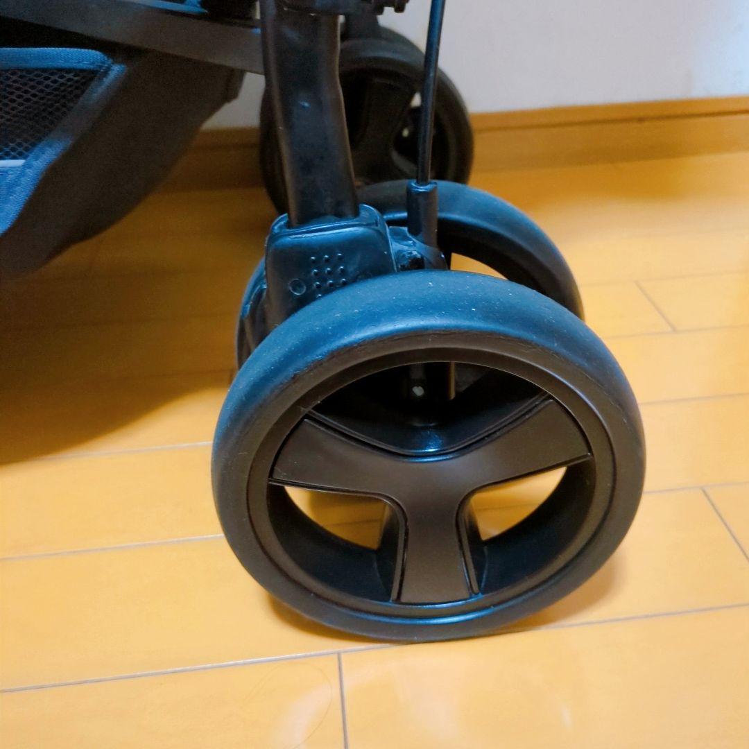 ✨良品✨キンダーワゴン DUOシティHOP 2人乗りベビーカー レインカバー付き