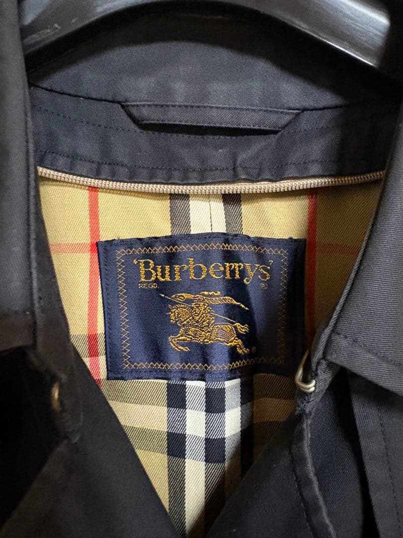 Burberrys ブラック トレンチコート　ノバチェック 9AR