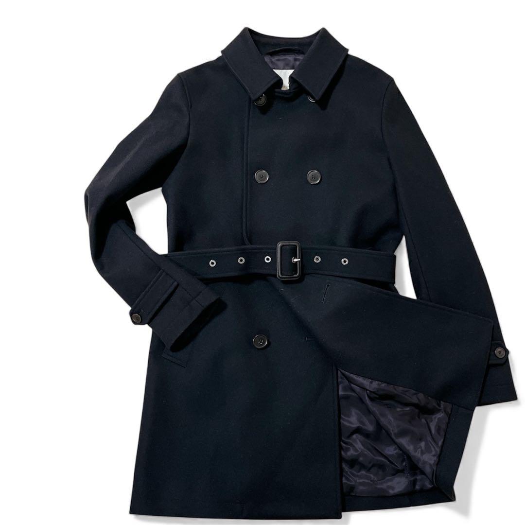 ☆美品☆ マッキントッシュ トレンチコート ブラック 36 ダブル ウール