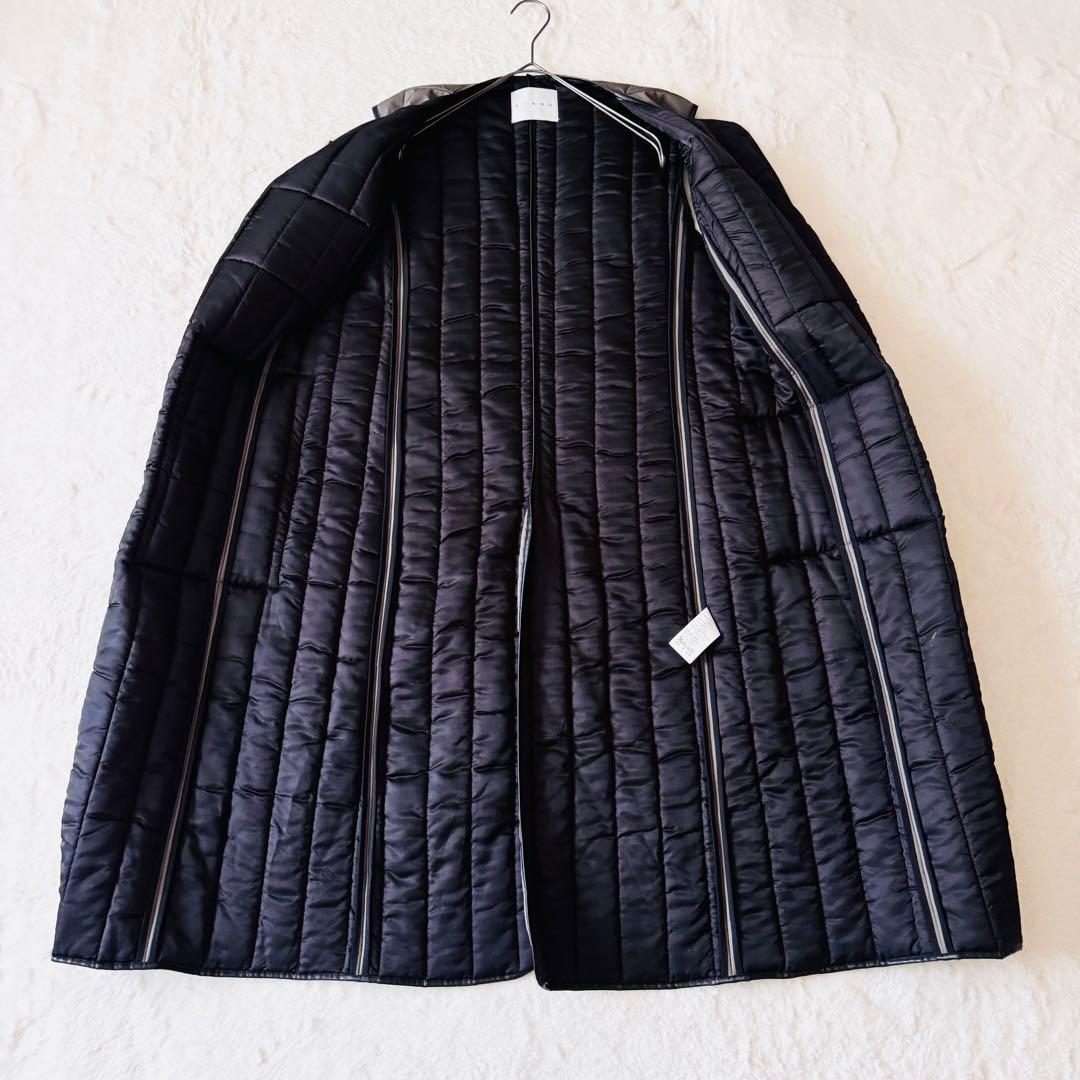 【希少】 チノ キルティングベスト ロング丈 異素材 4ポケット 38 グレー