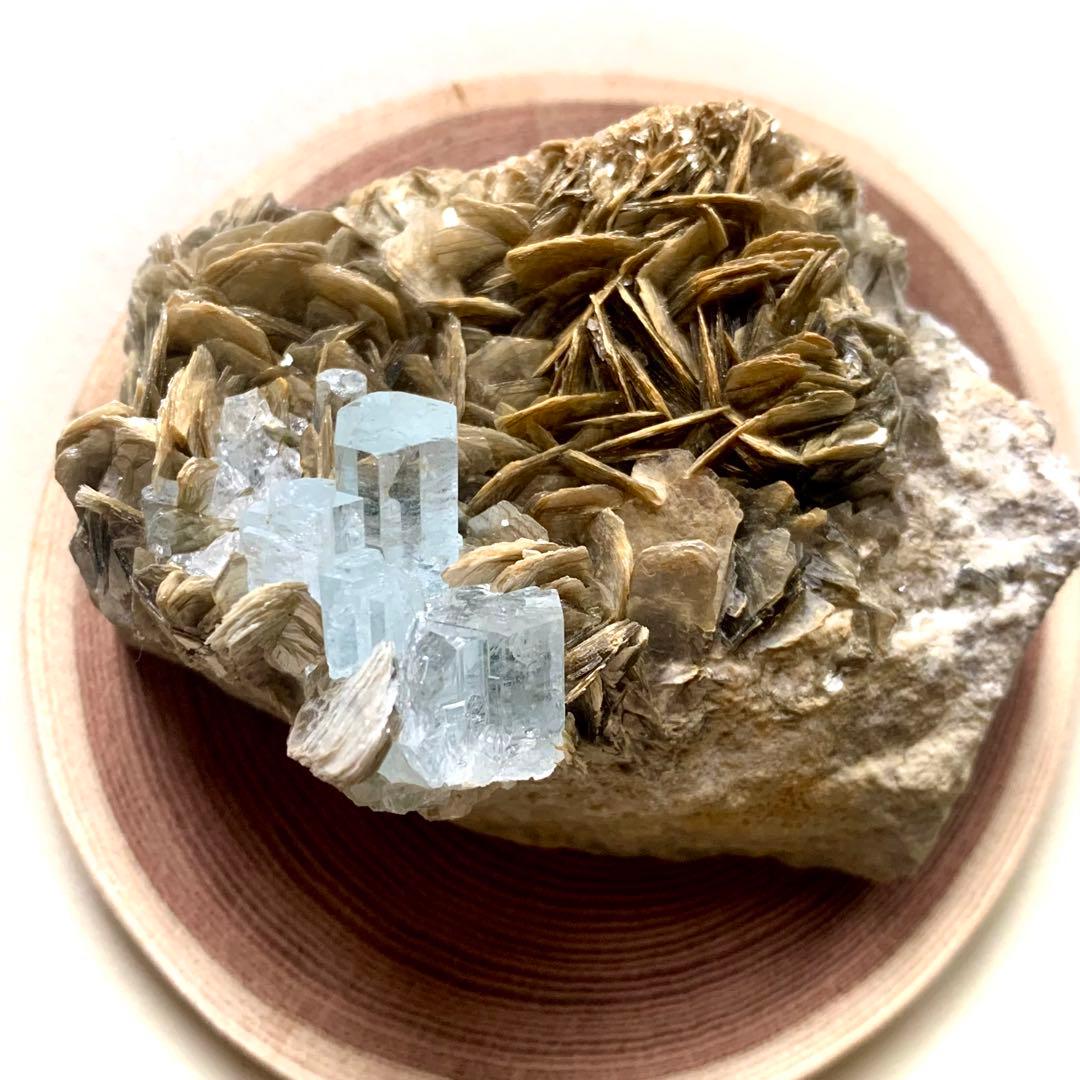 アクアマリン×モスコバイト共生標本-13