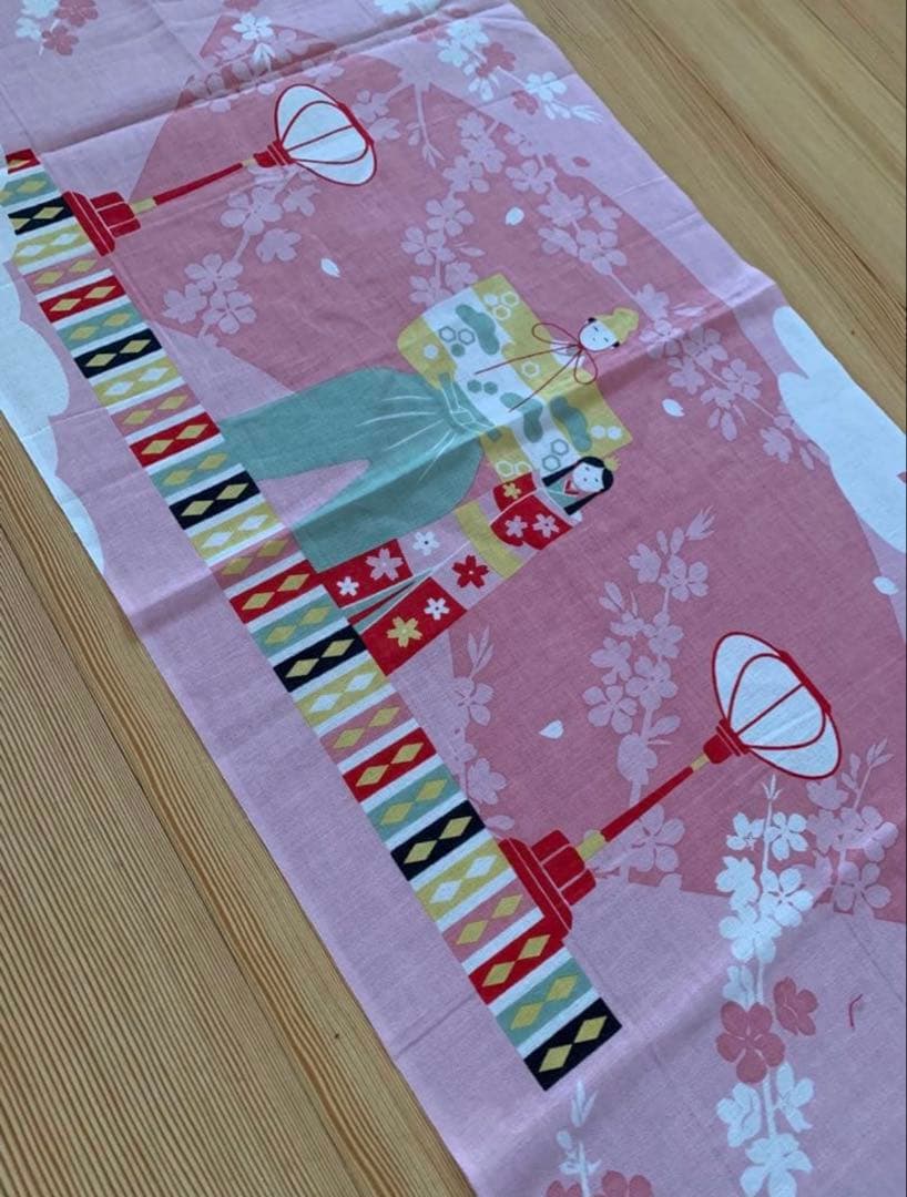 cinna……•*¨*•.¸手ぬぐい ひな祭り トート 黒 まとめ割り