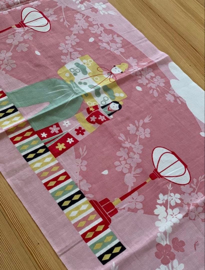 cinna……•*¨*•.¸手ぬぐい ひな祭り トート 黒 まとめ割り