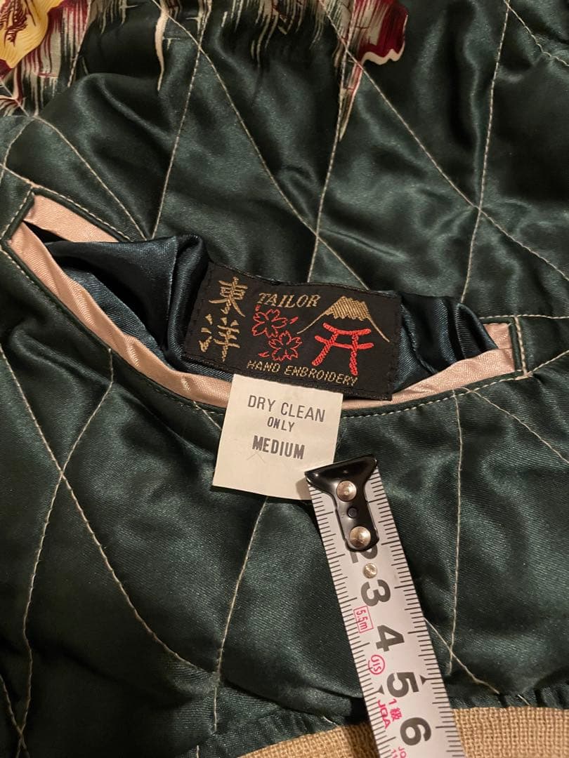 【希少】テーラー東洋 スカジャン 虎×日本地図 プリント 別珍