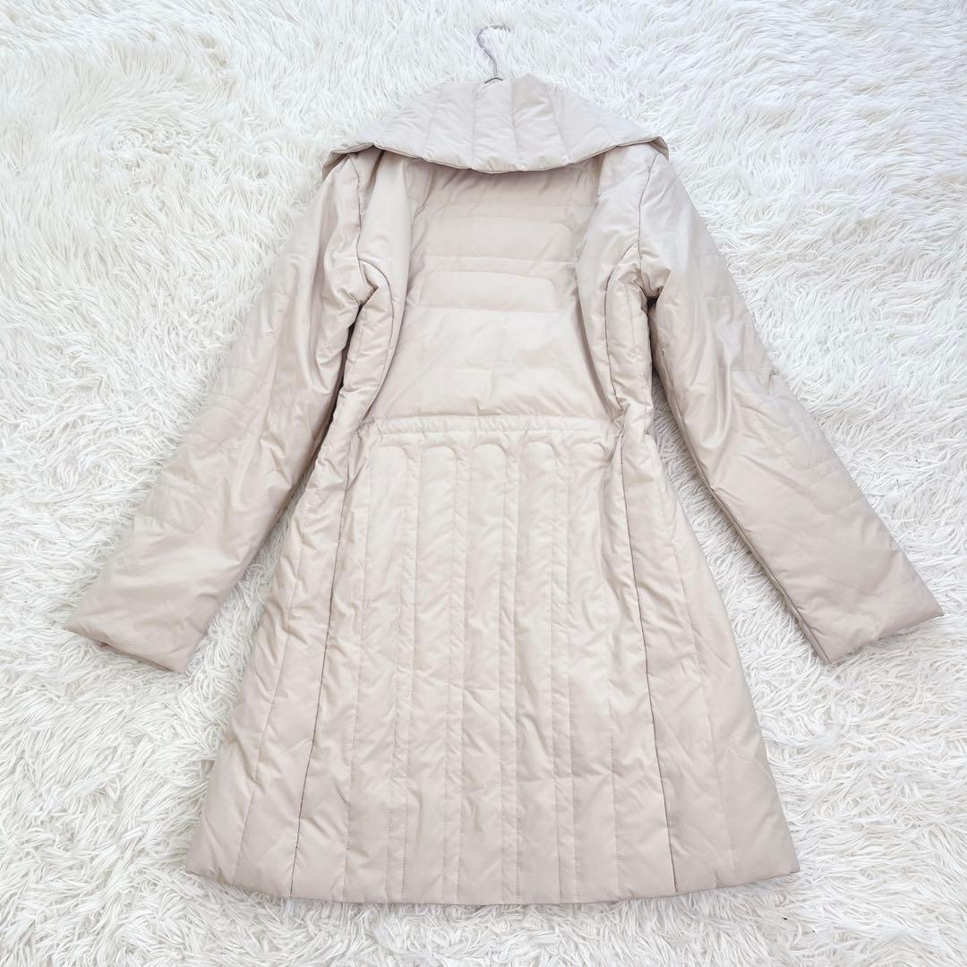 マックスマーラ ショールカラーダウンコート Aライン ウエストマーク 女優襟