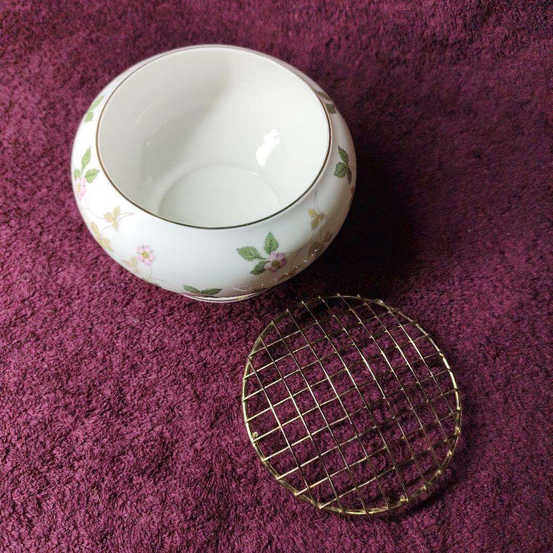 ウェッジウッド　ワイルドストロベリー　ローズボウル　未使用・美品