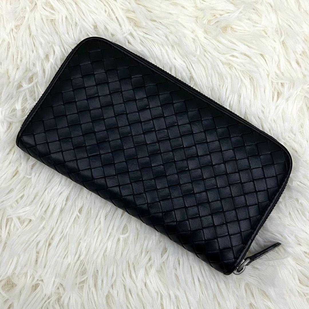 BOTTEGA VENETA イントレチャート ラウンドファスナー 長財布