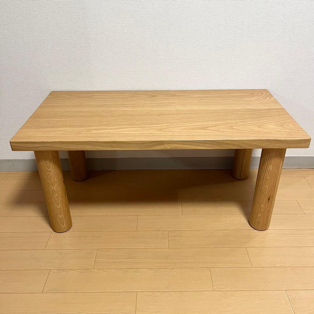 廃盤 美品 無印良品 MUJI 木製 オーク材 ローテーブル 幅80×奥行40