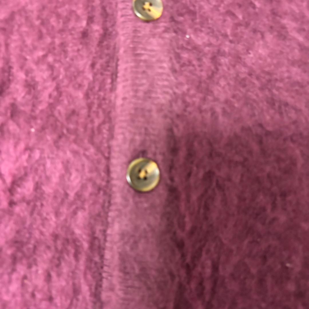 Butter Goodsバターグッズ　シャギーカーディガン　モヘア調　パープル