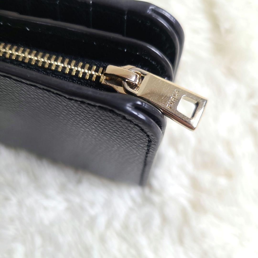 FURLA フルラ カメリア 二つ折り財布 現行ロゴ レザー ブラック