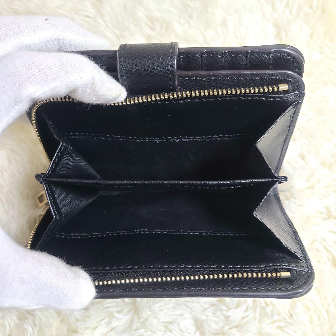 FURLA フルラ カメリア 二つ折り財布 現行ロゴ レザー ブラック