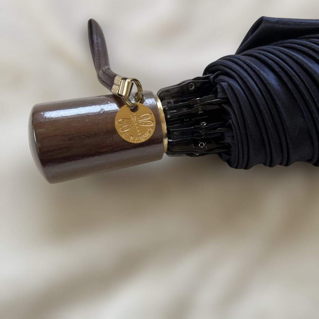 前原光榮商店 晴雨兼用日傘折りたたみ傘 シャンタン UVカット 紺 男女可