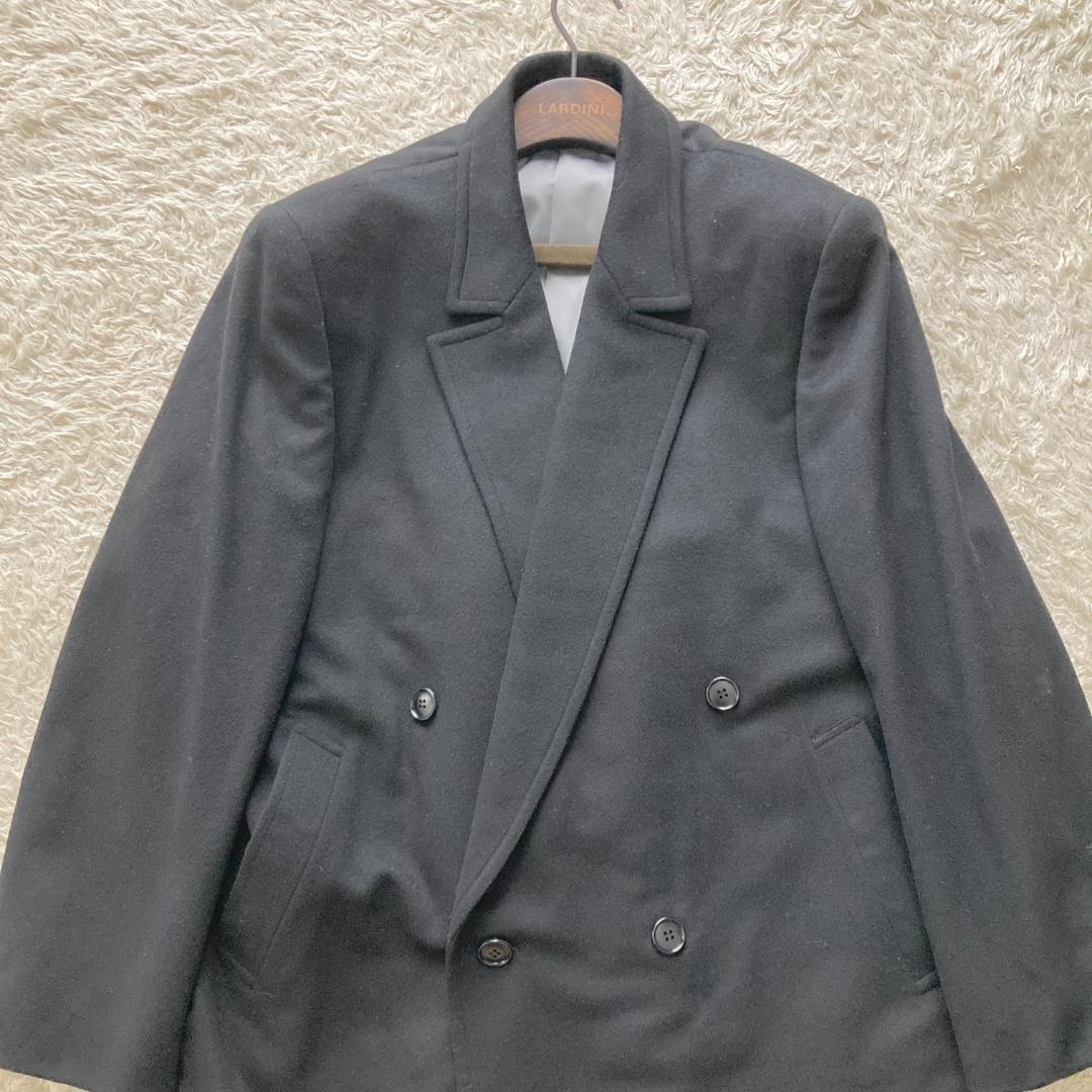 美品　ダンヒル　チェスター　ダブル　コート　XL相当　ブラック